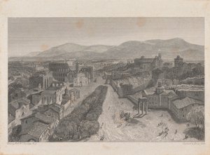 Forum Romanum z Wieży Kapitolu autorstwa George Cooke
