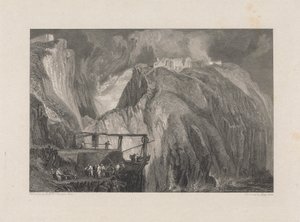Zamek Tintagel w Kornwalii autorstwa George Cooke