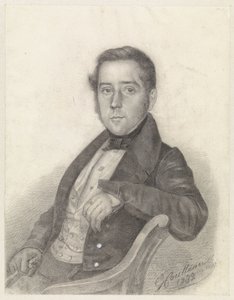 Portret siedzącego dżentelmena autorstwa George Coutteau