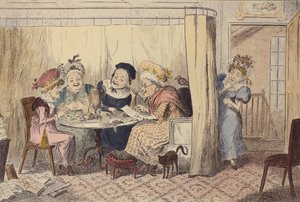 „Ciekawy Junto oczerniających elfów lub słuchaczy rzadko słyszeli o sobie dobro”, 1835 autorstwa George Cruikshank