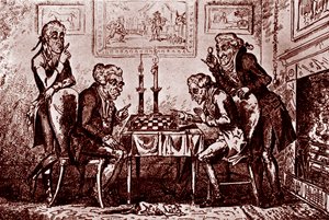 Gra w szachy autorstwa George Cruikshank