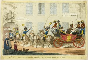 Wizyta R-Y-L w zagranicznej stolicy autorstwa George Cruikshank