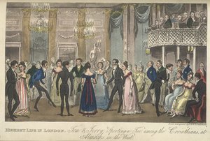 Sala balowa, „Życie w Londynie itd.”, Pierce Egan autorstwa George Cruikshank