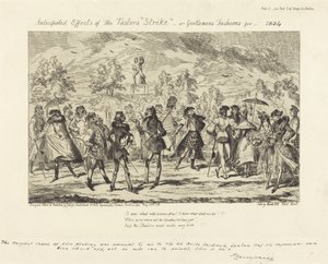 Oczekiwane skutki „strajku” krawców autorstwa George Cruikshank
