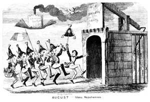 Sierpień - Idees Napoliennes, XIX w. autorstwa George Cruikshank