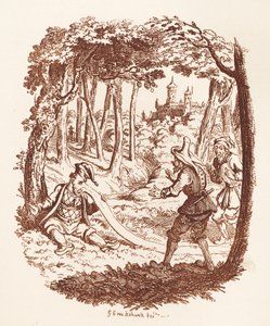 Bracia Grimm Dzieci i autorstwa George Cruikshank