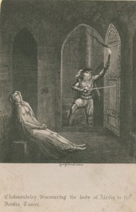 Cholmondeley odkrywa ciało Alexii autorstwa George Cruikshank