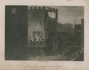 Ucieczka Courtenay z Wieży autorstwa George Cruikshank