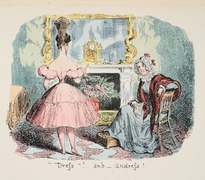 Ubierz się i rozbierz, wyd. 1832 (Ręcznie kolorowe grawerowanie) autorstwa George Cruikshank