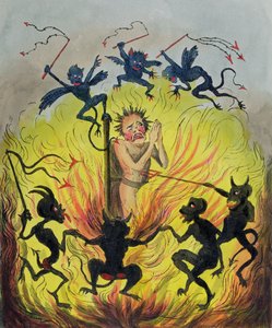 Każdy pies ma swój dzień, czyli czarne diabły zabawiają się z białym murzyńskim kierowcą autorstwa George Cruikshank