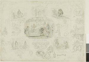 Mody i przerażenia z 1829 r. (recto); Anioły zawsze jasne i sprawiedliwe (verso) autorstwa George Cruikshank