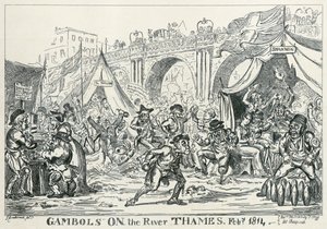 „Gambols na Tamizie, luty 1814”, 1814 autorstwa George Cruikshank