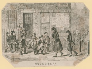Noc Guya Fawkesa autorstwa George Cruikshank