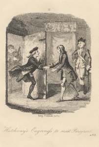 Zapał Hatchwaya do spotkania z Peregrinem autorstwa George Cruikshank