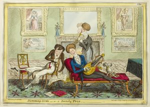 Nucące ptaki, czyli dandysowskie trio autorstwa George Cruikshank