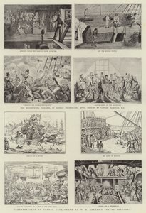 Sztuka humorystyczna na Królewskiej Wystawie Marynarki Wojennej autorstwa George Cruikshank