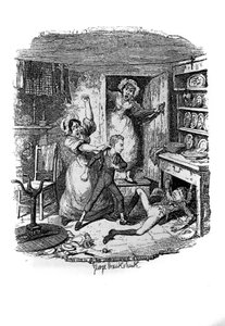 Ilustracja do „”Oliviera Twista”” (Olivier) autorstwa Charlesa Dickensa (1812-1870), autorstwa George