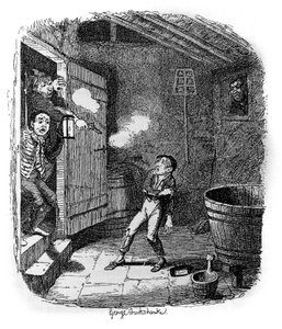 Ilustracja do „”Oliviera Twista”” (Olivier) autorstwa Charlesa Dickensa (1812-1870), autorstwa George
