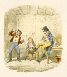 Ilustracja do filmu "Oliver Twist" autorstwa George Cruikshank