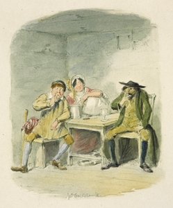Ilustracja do filmu "Oliver Twist" autorstwa George Cruikshank