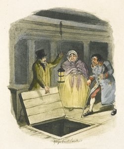 Ilustracja do filmu "Oliver Twist" autorstwa George Cruikshank