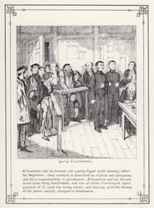 Ilustracja do książki Własna licencjata, czyli postępy pana Lambkina (Gent) (rycina) autorstwa George Cruikshank