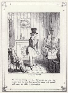 Ilustracja do książki Własna licencjata, czyli postępy pana Lambkina (Gent) (rycina) autorstwa George Cruikshank