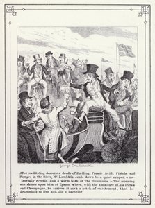 Ilustracja do książki Własna licencjata, czyli postępy pana Lambkina (Gent) (rycina) autorstwa George Cruikshank