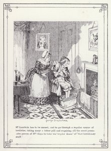 Ilustracja do książki Własna licencjata, czyli postępy pana Lambkina (Gent) (rycina) autorstwa George Cruikshank