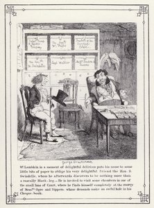 Ilustracja do książki Własna licencjata, czyli postępy pana Lambkina (Gent) (rycina) autorstwa George Cruikshank