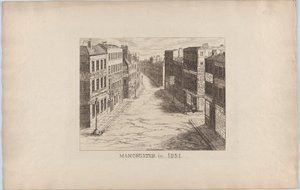 Manchester, w 1851, 1851., 1851. autorstwa George Cruikshank