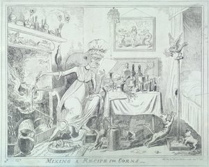 „Mieszanie przepisu na odciski”, 1835. autorstwa George Cruikshank