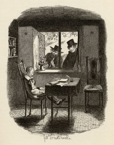 Monks and the Żyd, z „Przygody Olivera Twista” Charlesa Dickensa (1812-70) 1838, wydana przez Chapman und Hall, 1901 autorstwa George Cruikshank