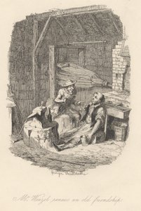 Pan Weazel odnawia dawną przyjaźń autorstwa George Cruikshank