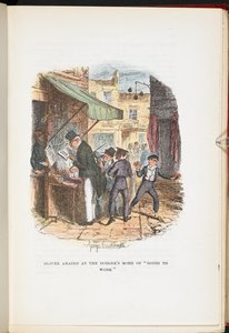 Oliver był zdumiony, w jaki sposób Dodger „idzie do pracy” z Przygód Olivera Twista… Z dwudziestoma czterema ilustracjami Cruikshanka autorstwa George Cruikshank