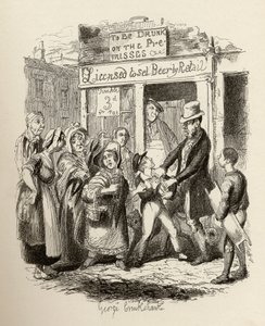 Oliver twierdził przez swoich serdecznych przyjaciół, z „Przygód Olivera Twista” Charlesa Dickensa (1812-70) 1838, opublikowanych przez Chapman und Hall, 1901 autorstwa George Cruikshank