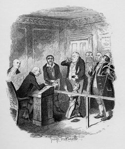 Чарльз Диккенс (1812-70) 1838 онд хэвлүүлсэн "Оливер Твистийн адал явдал" киноны "Оливер Твистийн адал явдал" киноны 1901 онд хэвлүүлсэн Оливер шүүрдэх ажилд дагалдан ажиллахаас мултарч байна. autorstwa George Cruikshank