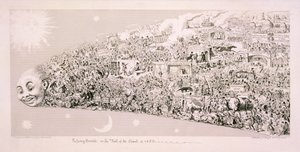 „Przemijające wydarzenia, czyli ogon komety z 1853 roku” autorstwa George Cruikshank