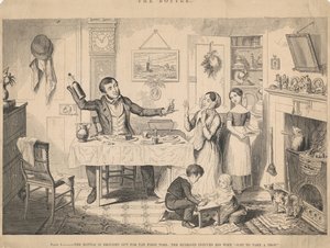 Ilustracja I, Pierwsze wyjęcie butelki autorstwa George Cruikshank