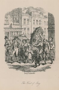 Scena z życia w Londynie: pierwszy maja autorstwa George Cruikshank