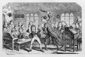 Szkolna chłosta autorstwa George Cruikshank