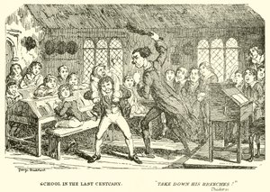 Szkoła w ubiegłym wieku autorstwa George Cruikshank