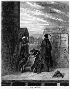 Simon Renard i Winwike, naczelnik na dachu Białej Wieży, 1553 1840. autorstwa George Cruikshank