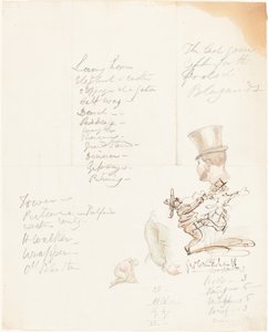 Szkice głowy, ramienia i klęczącej postaci autorstwa George Cruikshank