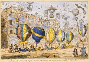 Balony Taxi, wyd. G. Humphrey, 1825 autorstwa George Cruikshank