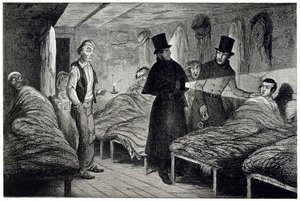 Aresztowanie chłopca, płyta 4 z "Dzieci pijaka" autorstwa George Cruikshank
