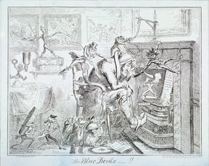 „Błękitne Diabły”, 1835 autorstwa George Cruikshank