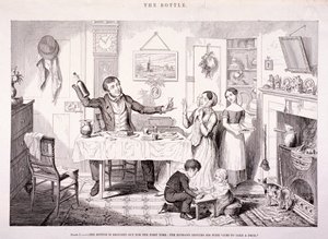 „Butelka”, 1847 autorstwa George Cruikshank