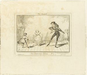 Lekcja tańca, część 2: Menuet autorstwa George Cruikshank