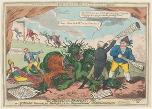 Śmierć podatku od nieruchomości!!! autorstwa George Cruikshank